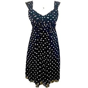 INC Polkadot black and white dress size small